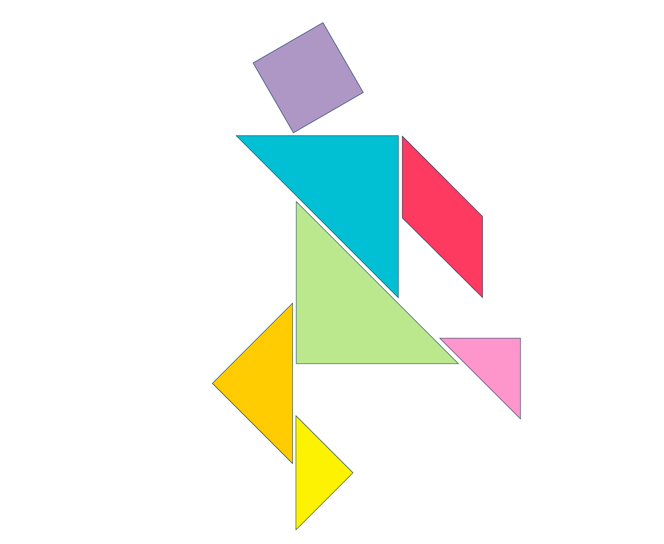 ответ на загадку танграма - готовая фигурка бегущего человека