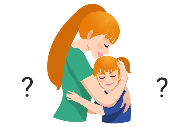 математическая головоломка в картинках матери и дочери