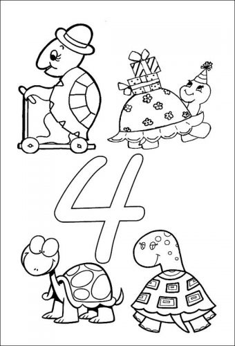 номер четыре быть раскрашенным